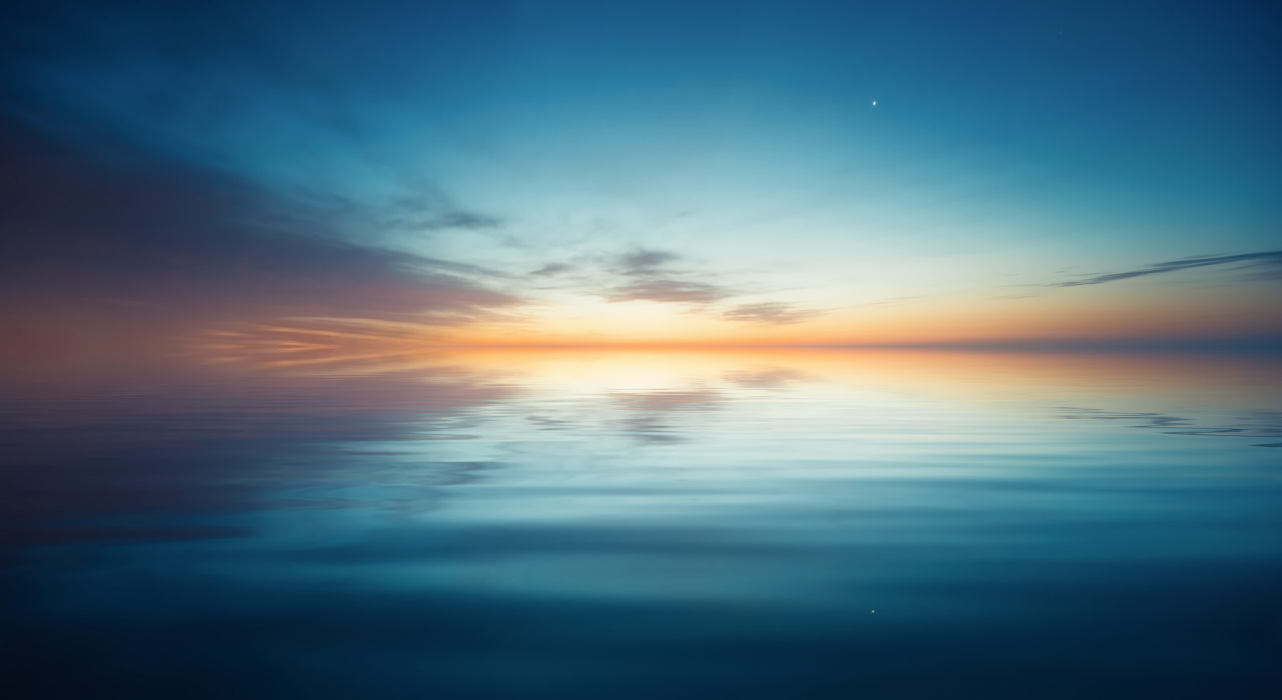 Sky reflecting in sea